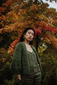 Image 3 of Tofino Mohair Cardigan  (in moss-more colours)