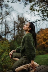 Image 2 of Tofino Mohair Cardigan  (in moss-more colours)