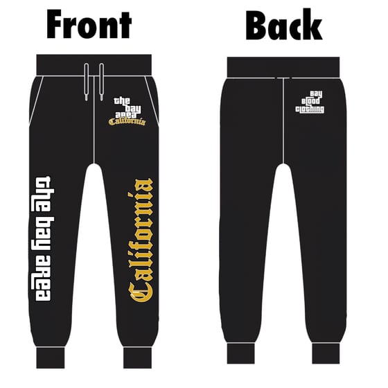 Image of The Bay Area GTA Joggers Gold Edition (Black)