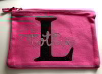 Image 3 of MEDIUM Personalised Make up Bag with initial and name (22x16cm)