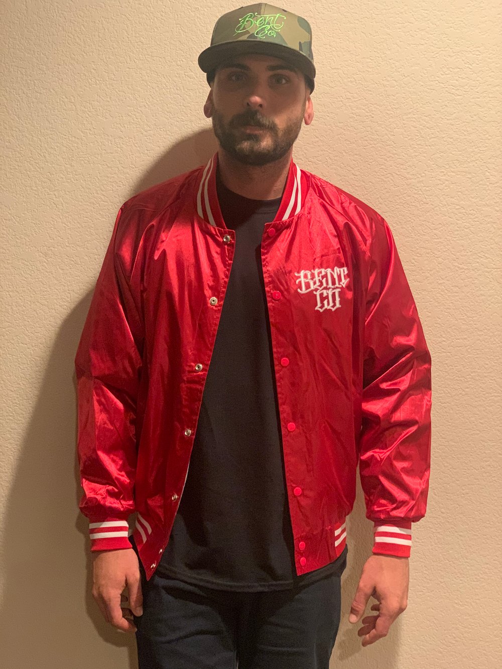 Bent Co.”High Rollers” Baseball Jacket(Red)