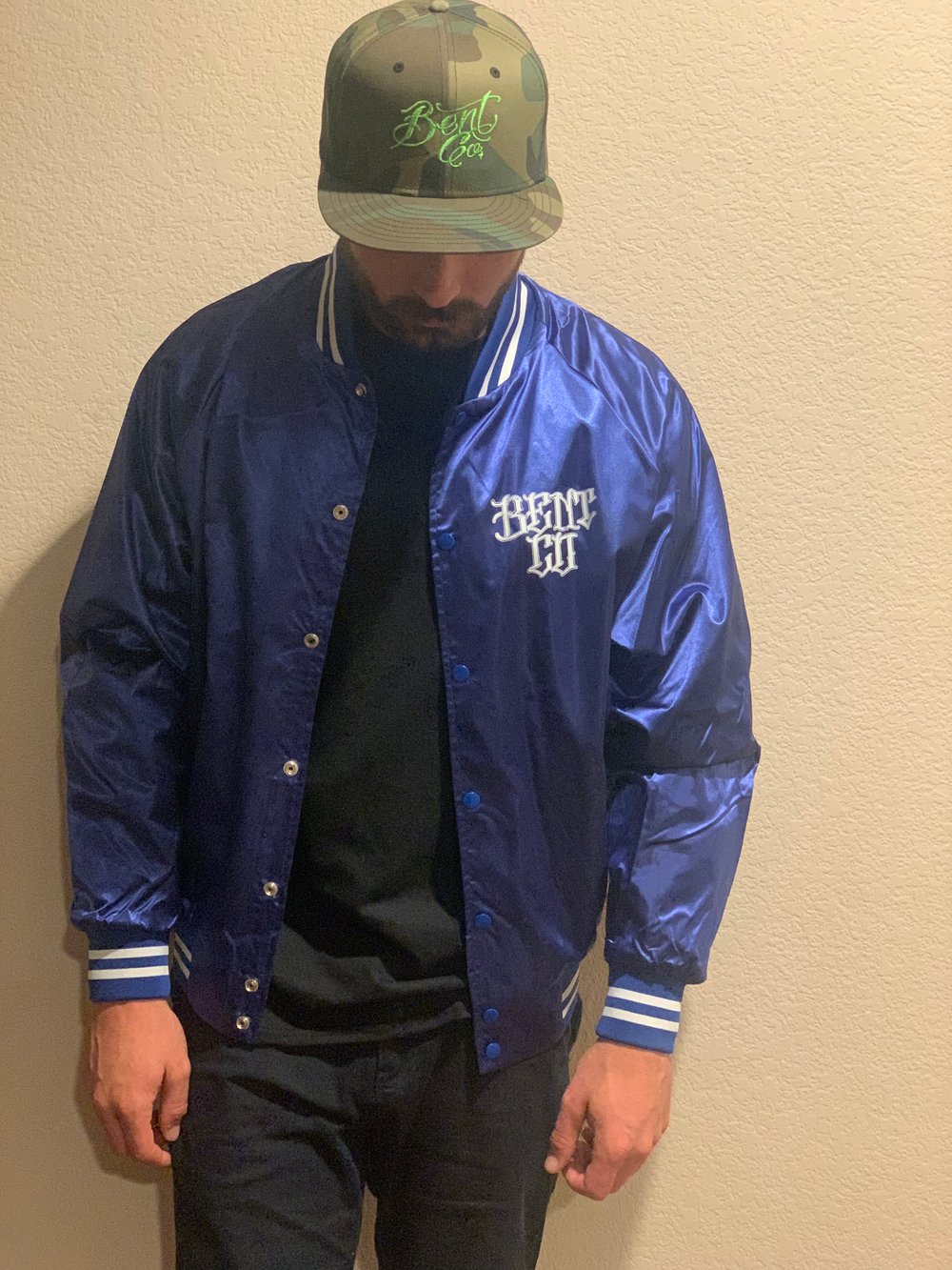 Bent Co. “High Rollers” Baseball Jacket(Blue)