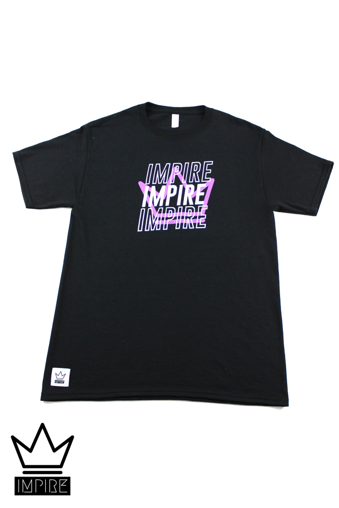 Image of 3 CROWN T-SHIRT (BLACK/WHITE/PURPLE)
