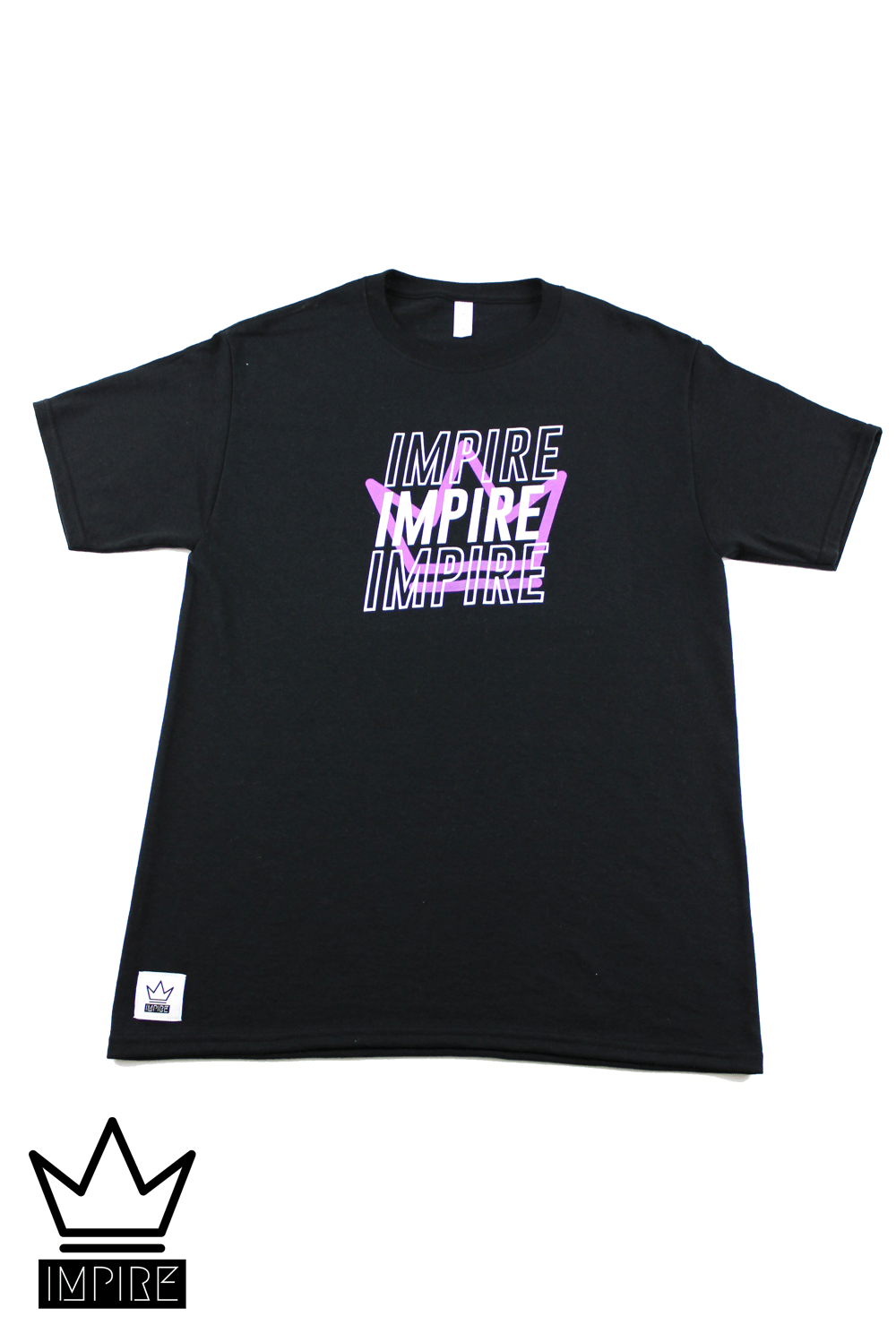 Image of 3 CROWN T-SHIRT (BLACK/WHITE/PURPLE)