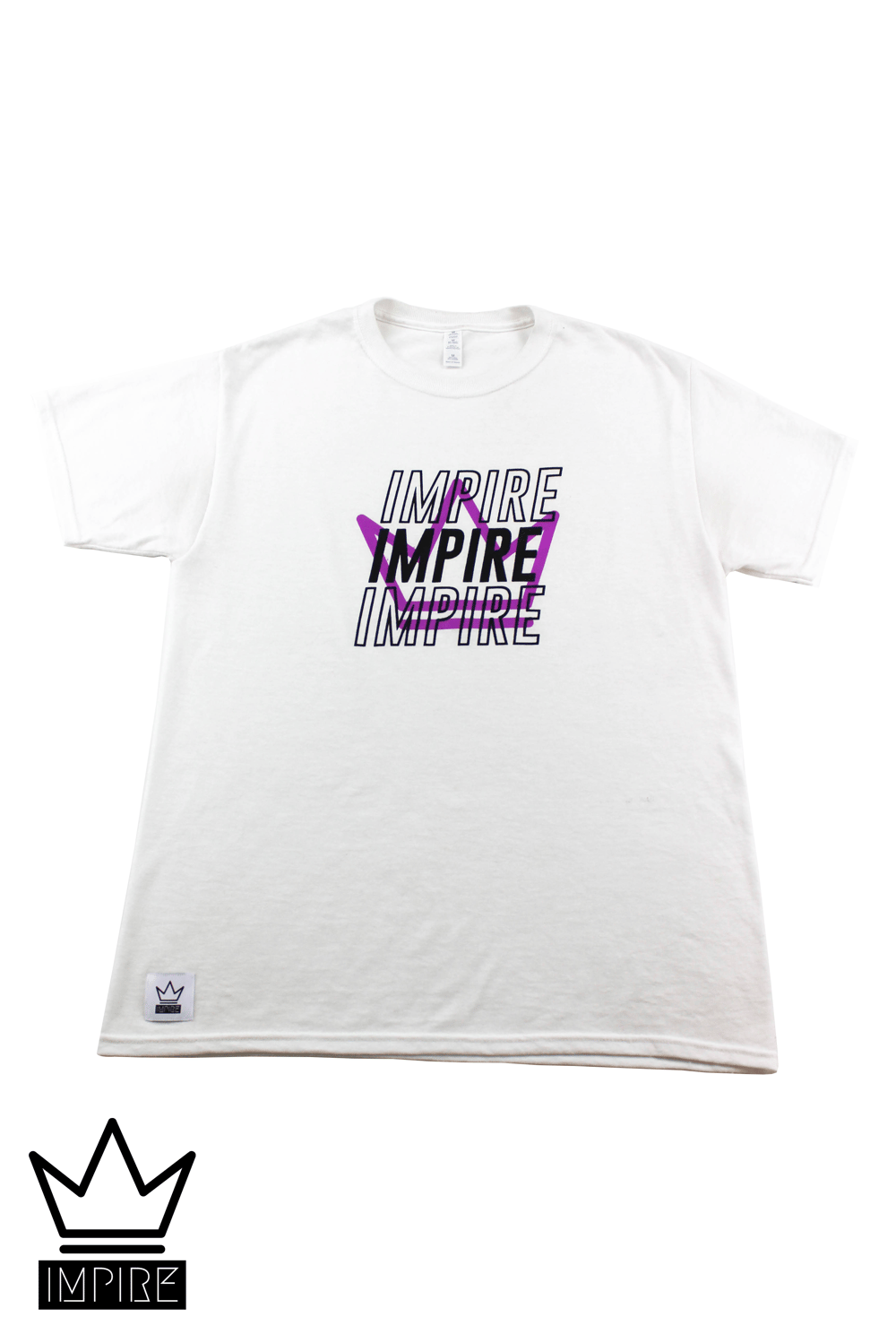 Image of 3 CROWN T-SHIRT (WHITE/BLACK/PURPLE)