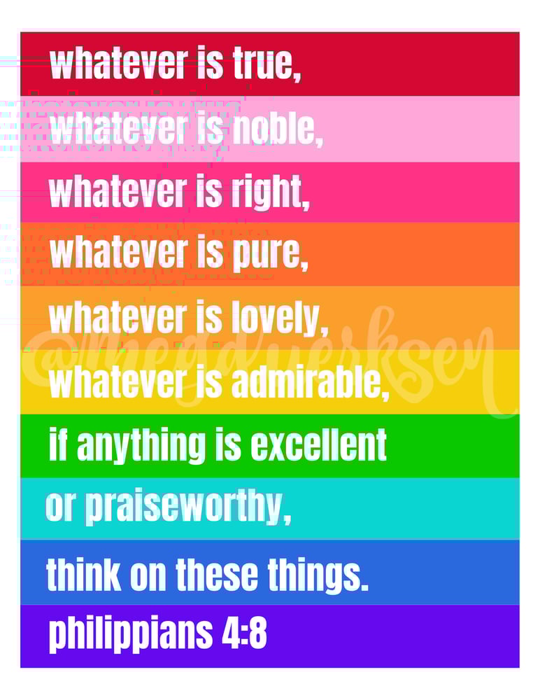 Image of Philippians 4:8 Print