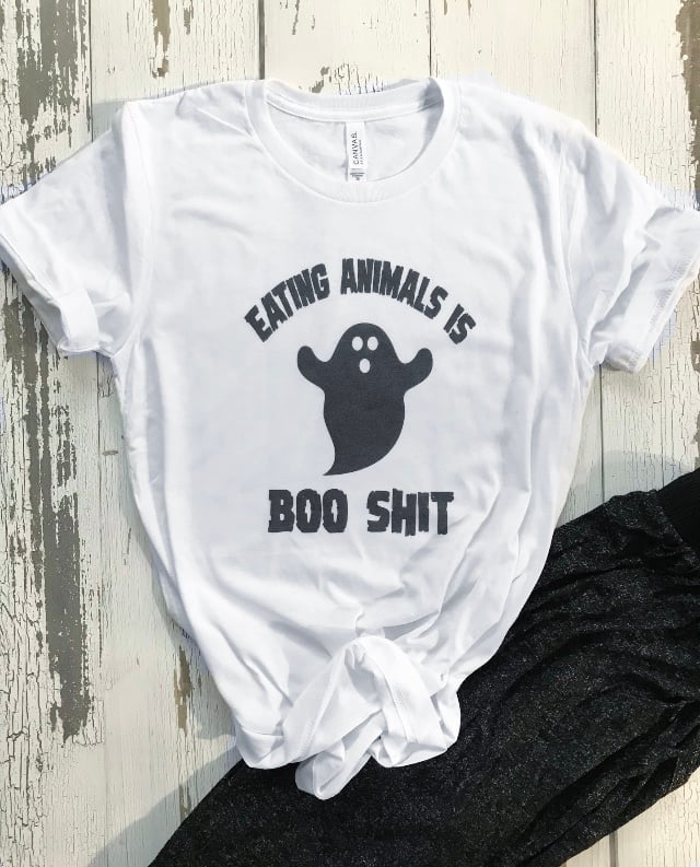 Image of Eating animals is boo shit 