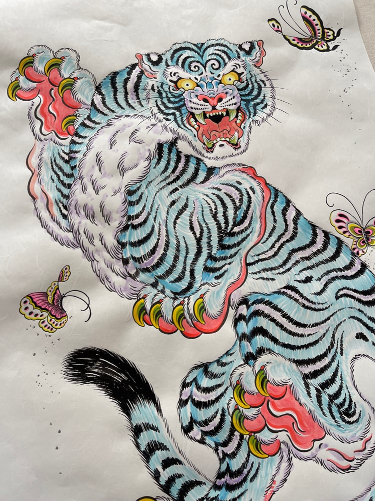 Hand painted washi print #03 Image 2