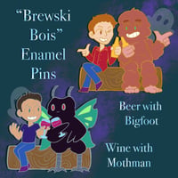 Image 4 of "Brewski Ghoul Bois" Buzzfeed Unsolved Enamel Pins 