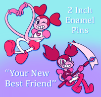 Image 4 of "Your New Best Friend" Spinel Enamel Pin 