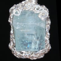Image 4 of Rough Aquamarine Crystal Handmade Pendant 