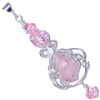 Rare Naturally Terminated Rough Rose Quartz Crystal Point Pendant 