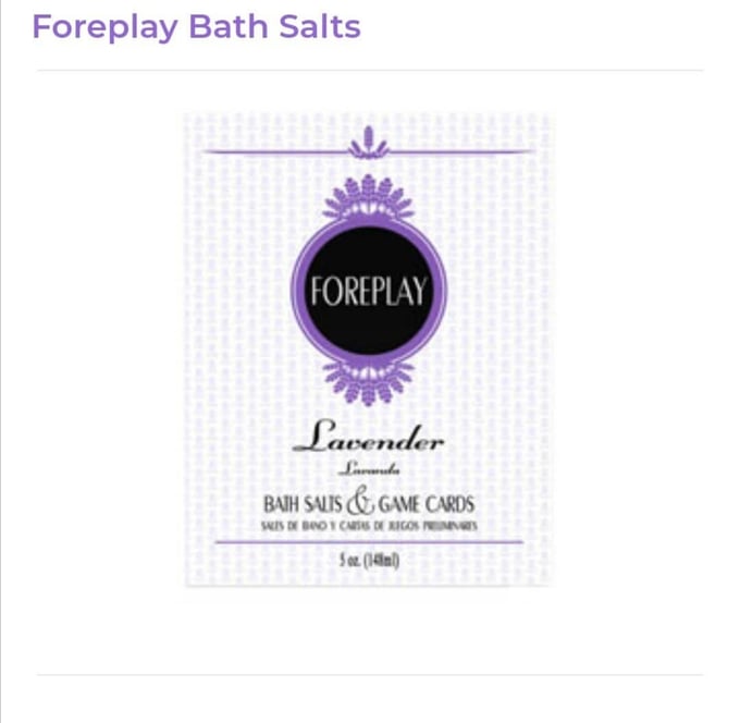 Image of Foreplay card game and bath salts