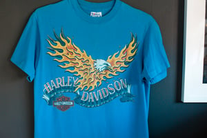 Image of 1989 Harley Davidson Firey Eagle Shirt