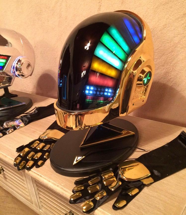 daft punk helmet and gloves