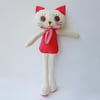 Kitty Cat Handmade Cloth Doll 12”- Audrey