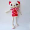 Kitty Cat Handmade Cloth Doll-Lily