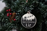 Image 2 of Personalised 'Merry Christmas' Ceramic Bauble