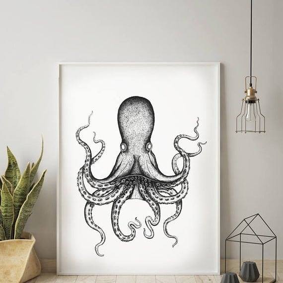 Image of Octopus Illustration print  