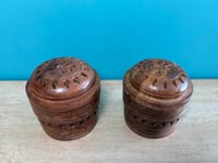 Image 2 of Natural Wood Dome Incense Cone Holder - Mini