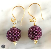 Image 1 of "BERRY" BEAD EARRINGS