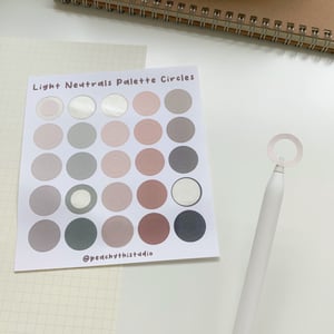 Image of Color Palette Circle Sticker Sheets