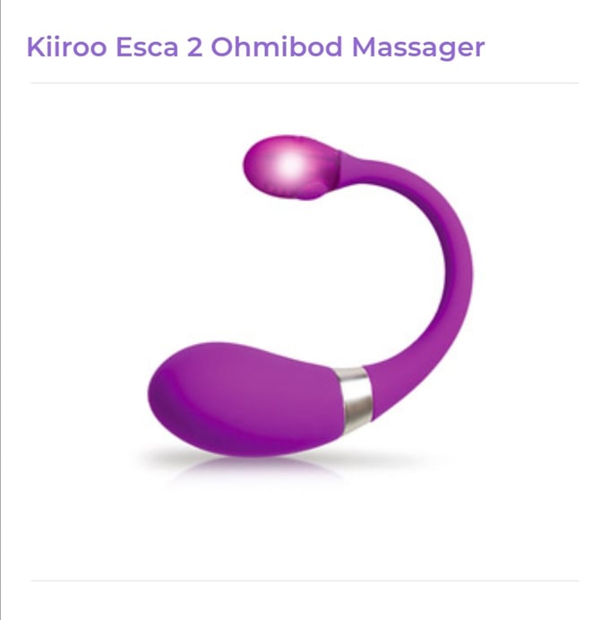 Image of Kiiroo Esca 2 Ohmibod Massager-Bluetooth operated