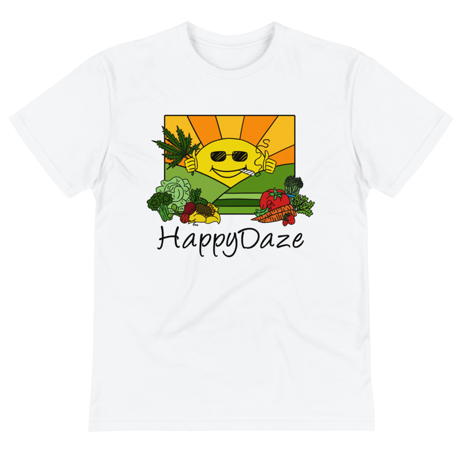 Image of Happy DAZE UNISEX T shirt Recycled PolyPET