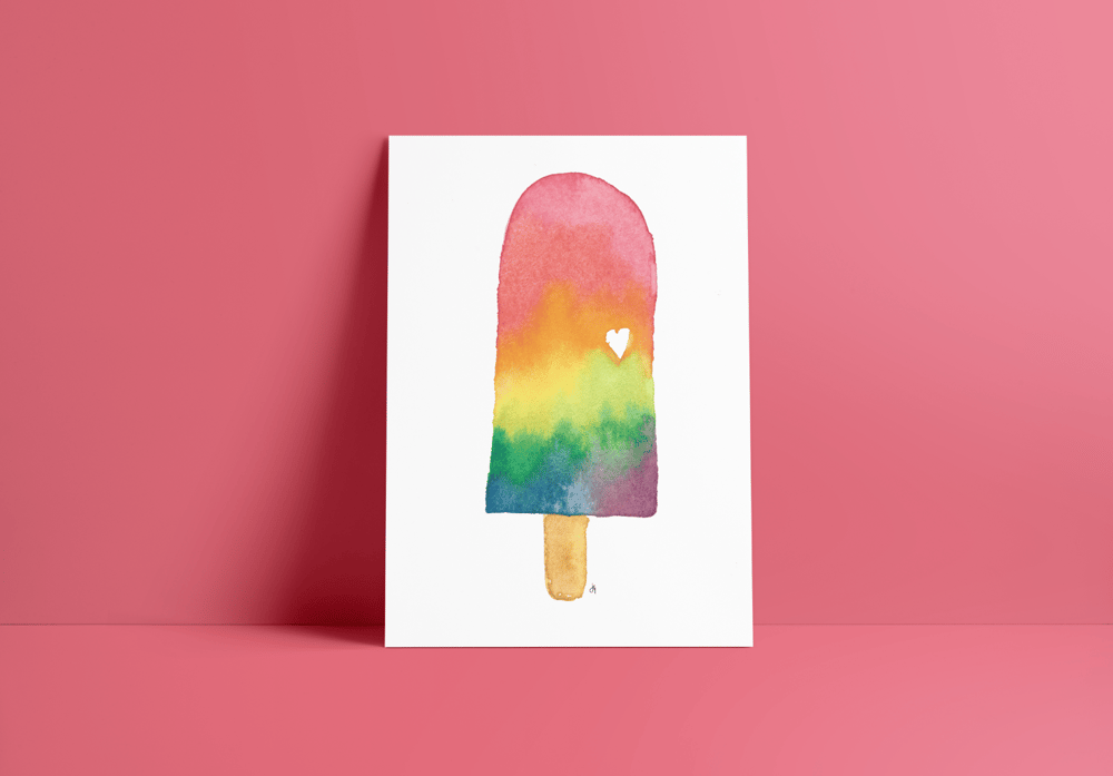 Image of Rainbow Popsicle Love