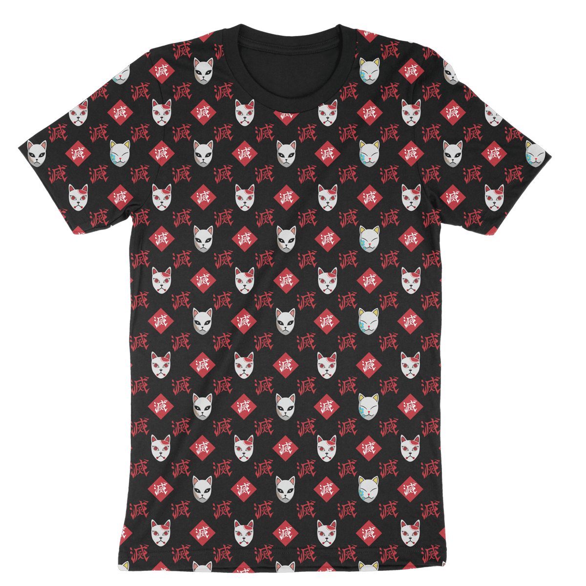 Image of Demon Slayer Oni Mask Shirt (Black)