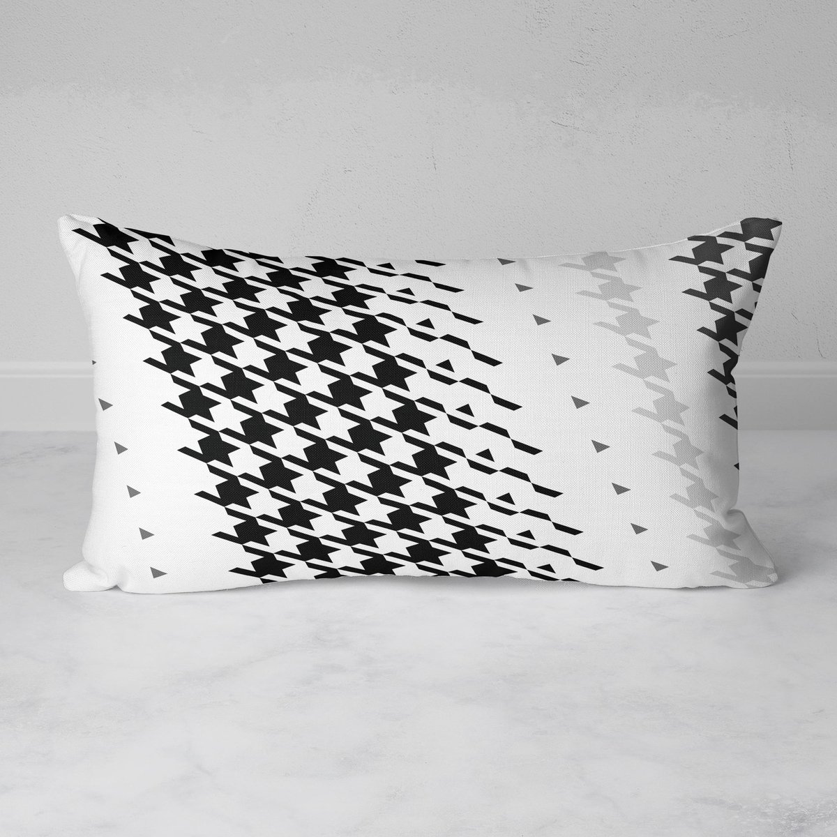 Modern Houndstooth Rectangular Throw Pillow Michael Grace & Co
