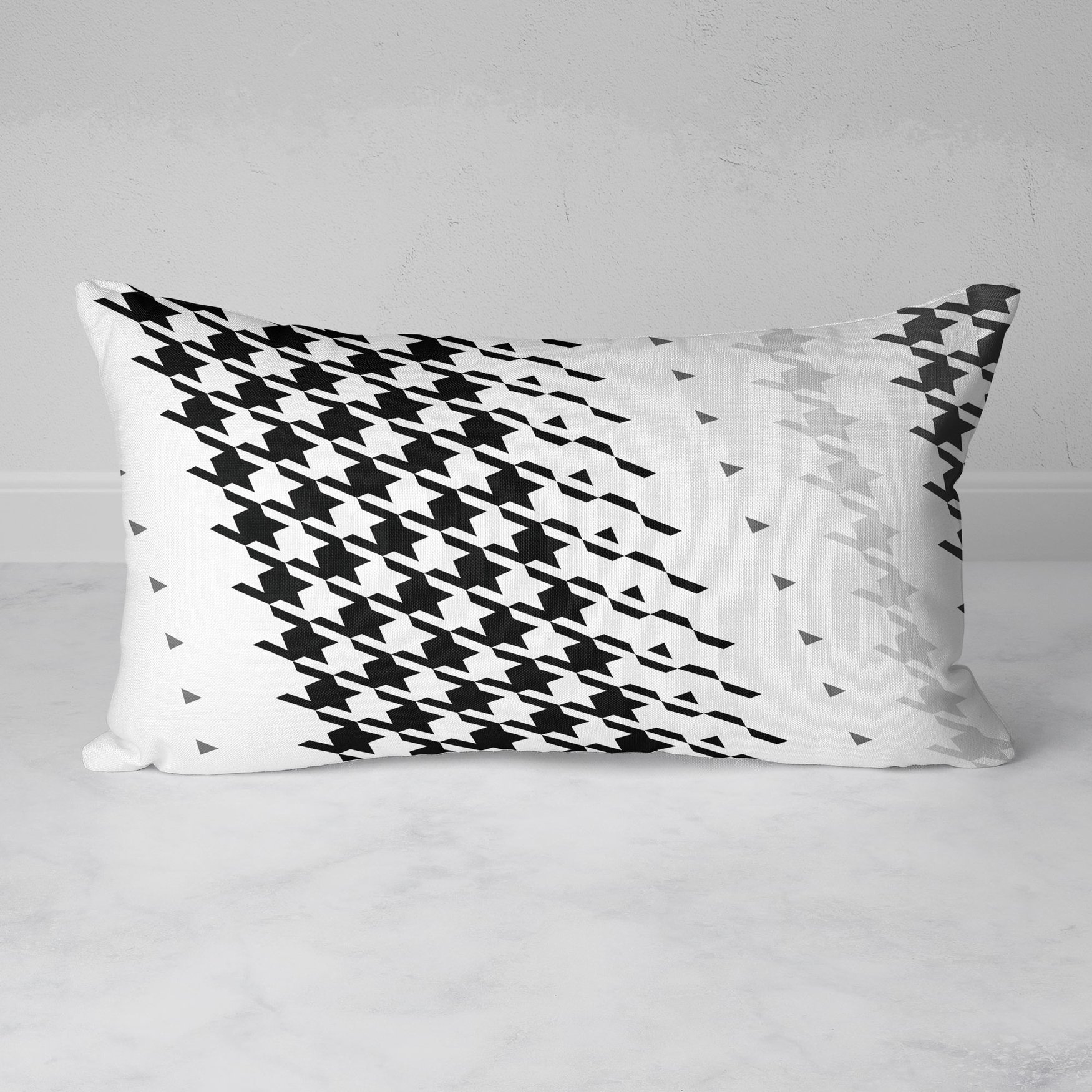 Image of  Modern Houndstooth Rectangular Throw Pillow