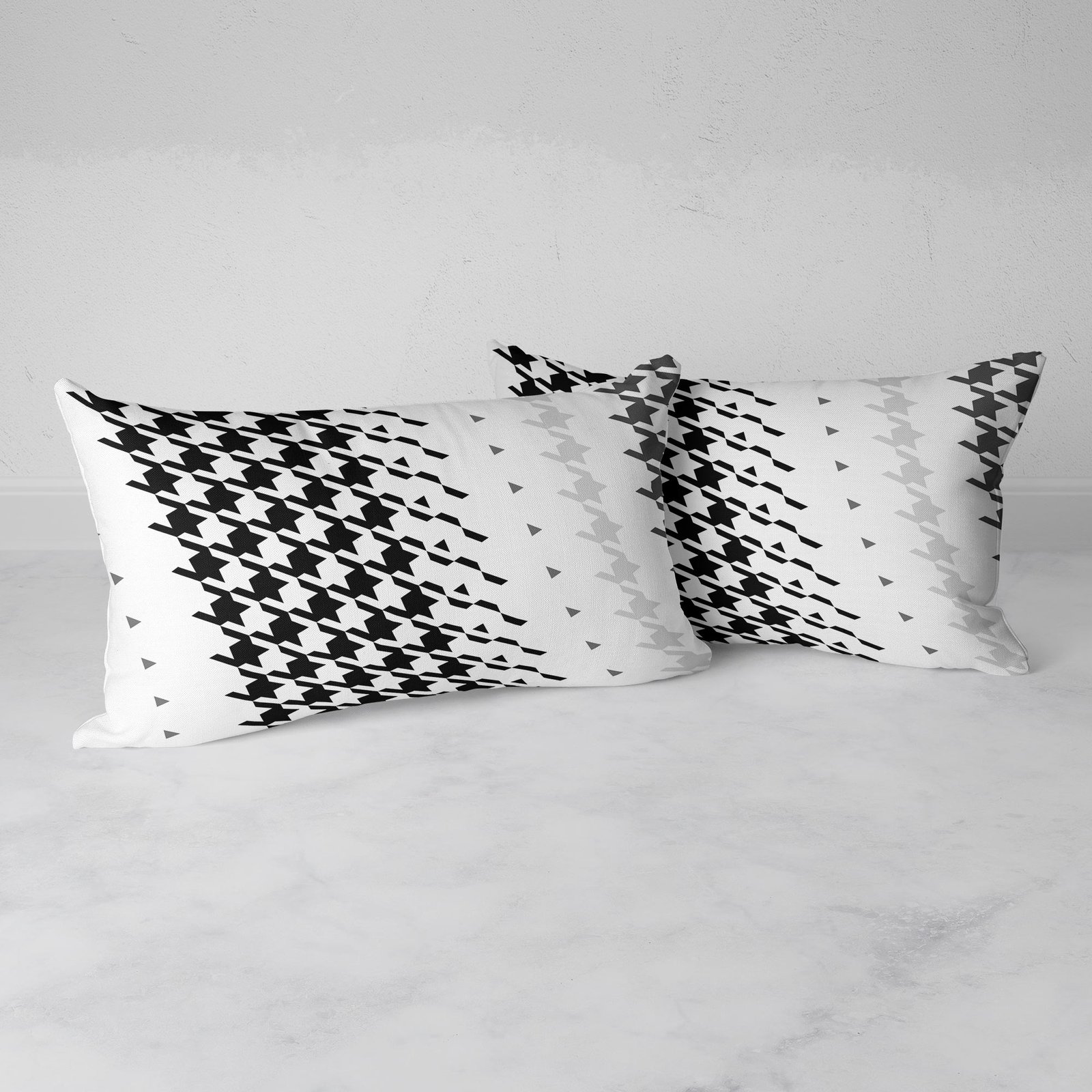 Modern Houndstooth Rectangular Throw Pillow Michael Grace Co