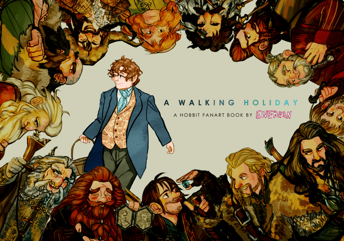 Image of  A Walking Holiday, The Hobbit Fanart Book by Ewebean