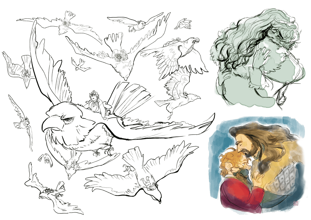 Image of A Walking Holiday, The Hobbit Fanart Book by Ewebean