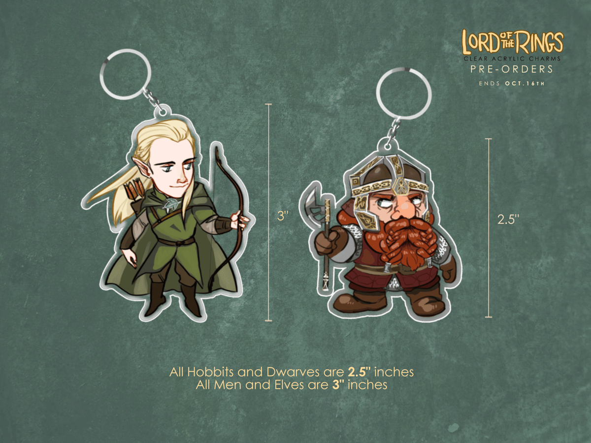 Image of L0RD 0F THE RINGS Acrylic Charms