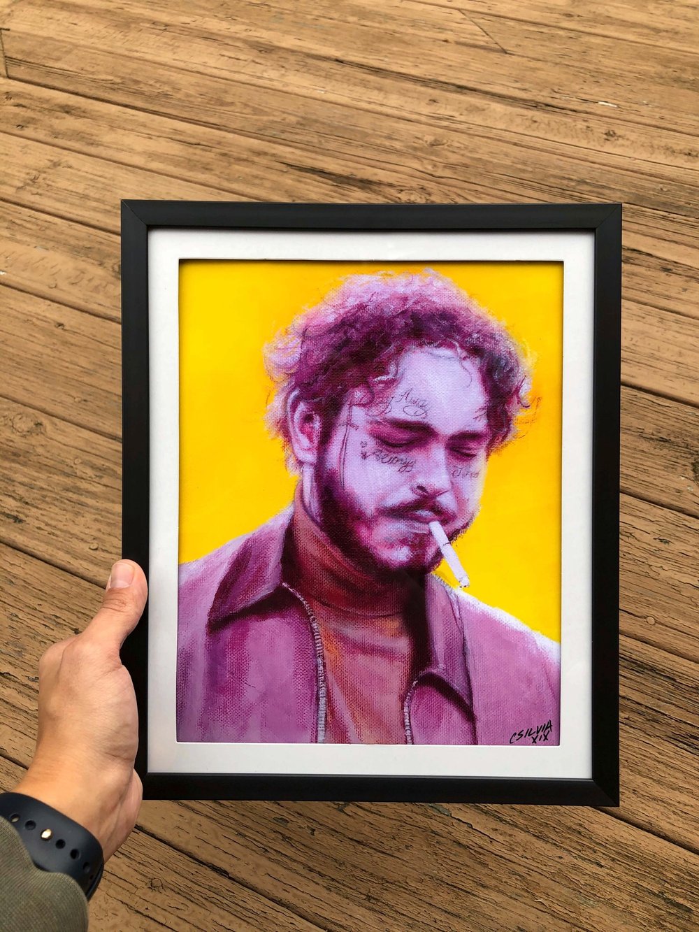 Post Malone 8.5x11” Framed Print