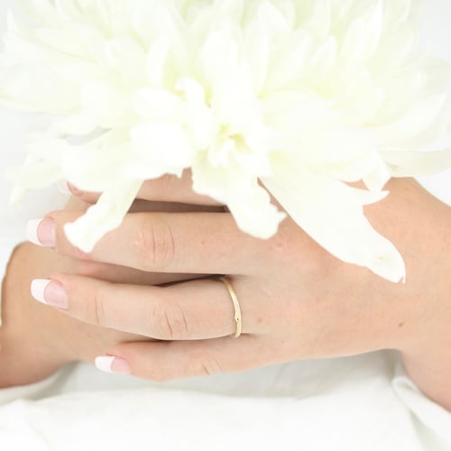 Image of The Mimi gold oak twig ring.