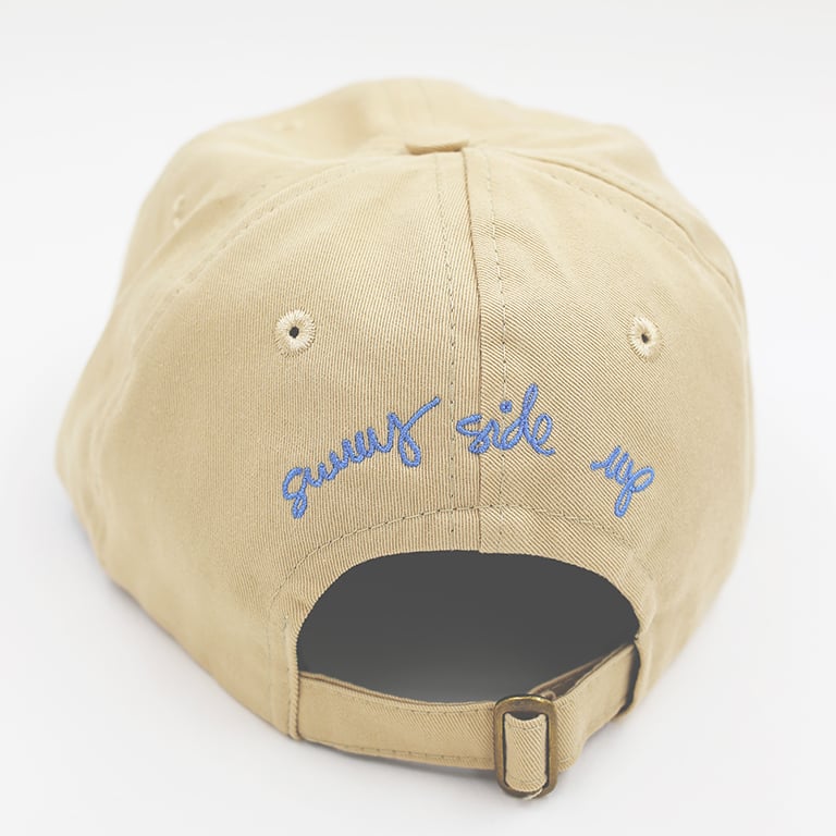 Image of "sunny side up"  beige cap