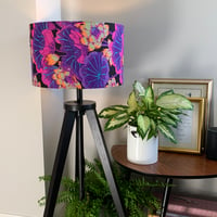 Image of Lake Blossoms Black Lampshade