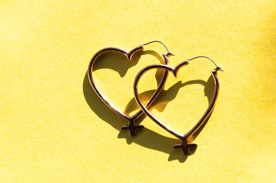 Image of Lillith Heart Hoops