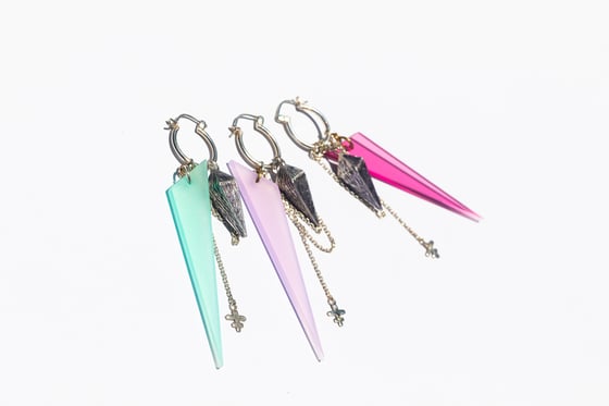 Image of Color Pop Charm Earrings 