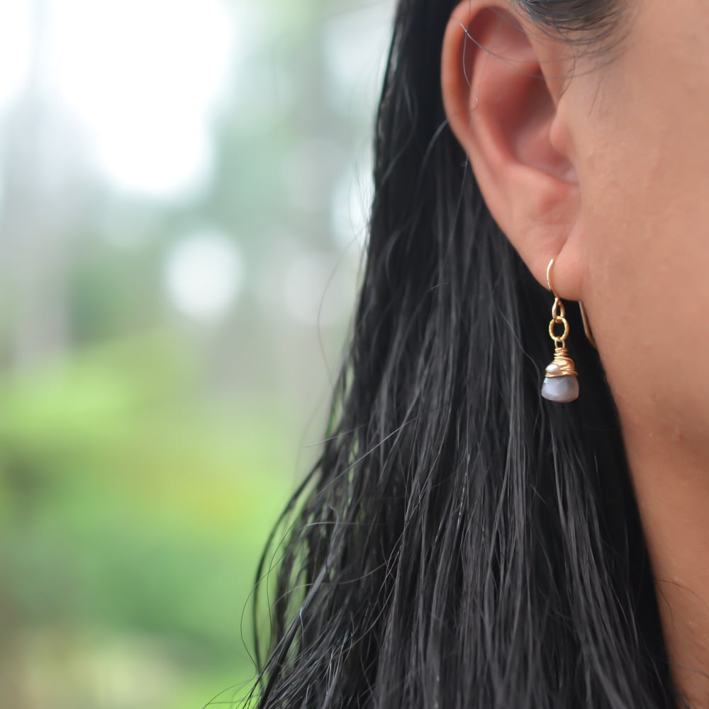 Image of Moku Brown Moonstone Earrings