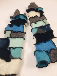 Image of 100% Cashmere "Armies" Blue/Aqua/Black/Gray/Cream 