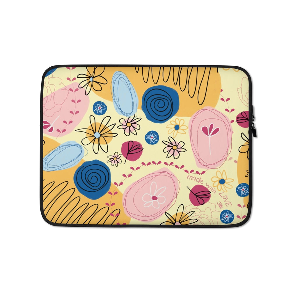 Image of Made with Love Laptop Sleeve Cumulus