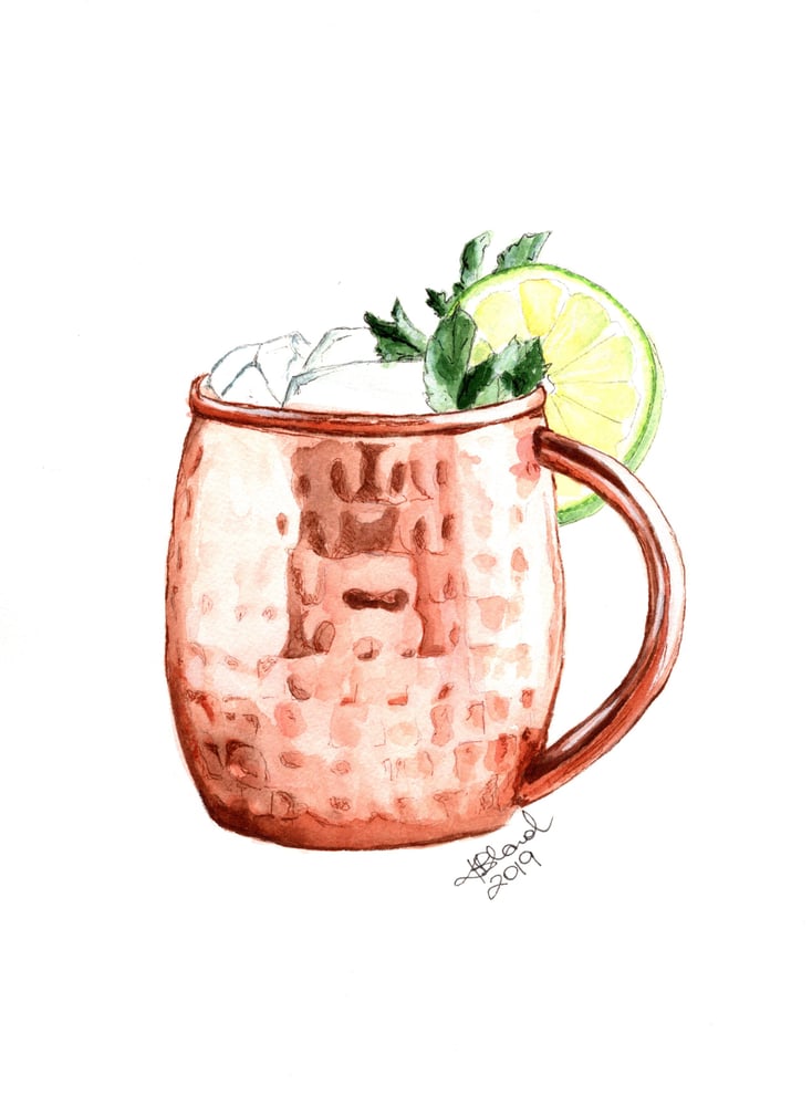 Image of Cocktails. Original Watercolor Paintings.