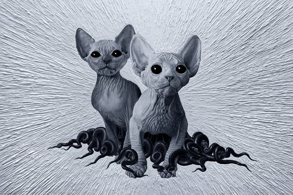 Image of 11x14 print Two kittens