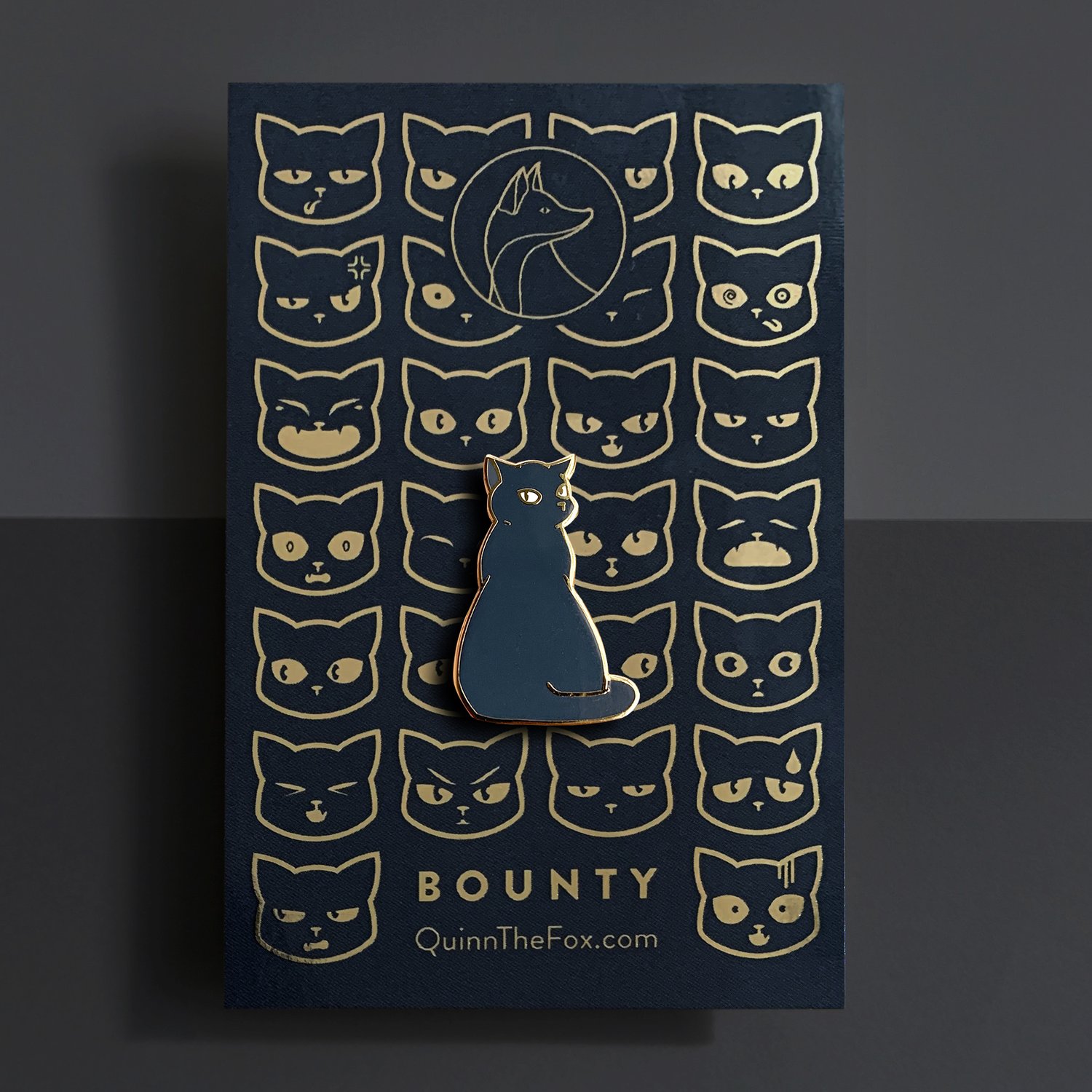 Image of Bounty the Cat Enamel Pin: Indifference 