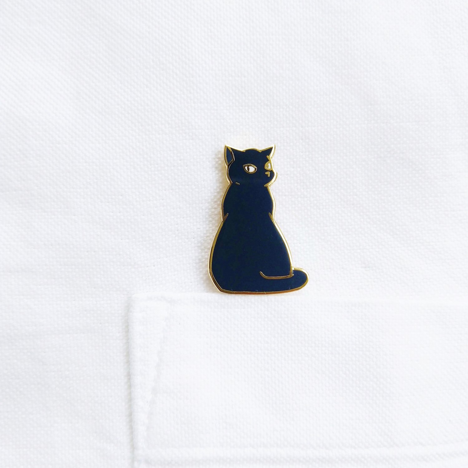 Image of Bounty the Cat Enamel Pin: Indifference 