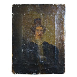 Image of Early 19thC Portrait Painting, 'Arlesian Woman.' 